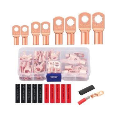 Imagem de Kit De Terminais De Fio De Cobre 120 Peças AWG2-10, 60 Peças Conectore