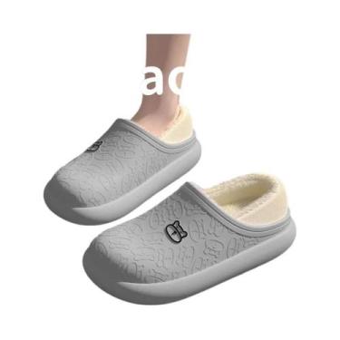 Imagem de Chinelos De Algodão Impermeáveis Para Casais Outono Inverno Antiderrap