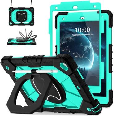 Imagem de Auizotl Capa para iPad 9ª/8ª/7ª geração, capa para iPad de 10,2 polegadas 9ª geração com protetor de tela/suporte giratório/suporte para caneta, capa à prova de choque i Pad 9ª/8ª/7ª geração, capas