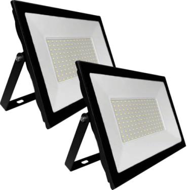 Imagem de KIT 2 REFLETOR LED SLIM 50W BIVOLT 6500K IP65 BRANCO FRIO OUROLUX