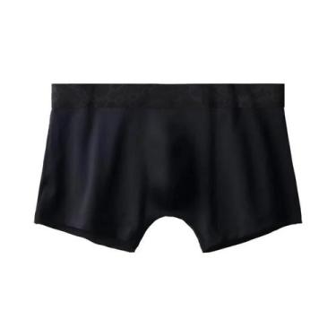 Imagem de Cuecas Boxer Masculinas De Seda Gelada Sem Costura Finas Transparentes