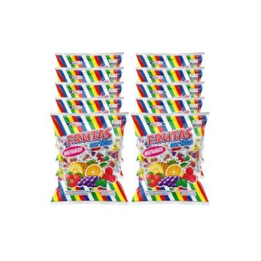 Imagem de Santa Fe Bala Mastigável Frutas Sortidas, 500G, Kit 10 Pacotes