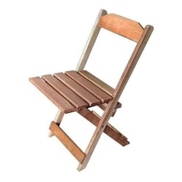 Imagem de Kit 2 Cadeiras Dobráveis de Madeira para Balcão e Bar, Envernizadas, Reforçadas – Ideais para Área Gourmet e Uso Comercial (Natural)