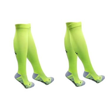 Imagem de Meia Compressão Ciclismo Bike Corrida Triathlon WOD Esportiva Kit 2 Pa