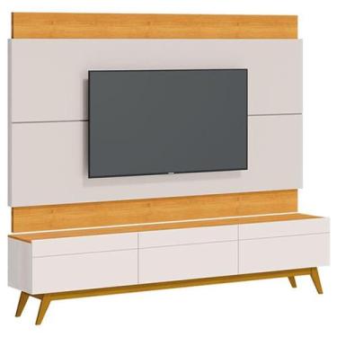 Imagem de Rack Bancada 3 Gavetas e Painel para Tv Classic 2.2 Off White Nature -