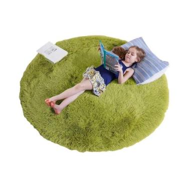 Imagem de Tapete Redondo De Pelúcia Para Quarto De Meninas, Castelo De Princesa,