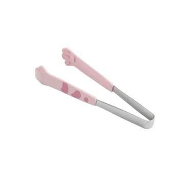 Imagem de Grampos de comida japoneses fofos de aço inoxidável para cozinha doméstica para assar churrasco - trompete rosa