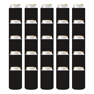 Imagem de QualityPerfection Blanks Can Coolers Sleeves, suporte a granel para bebida de cerveja, refrigerante de espuma simples, refrigerante de 350 ml, capas isoladas de sublimação de vinil HTV para casamento