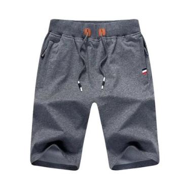 Imagem de Bermudas Casuais Masculinas De Verão Respirável Em Cores Sólidas Moda 