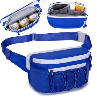 Imagem de Pacote refrigerador Trahzia Insulated Fanny Pack azul 24x10x14 cm