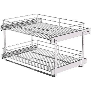 Imagem de JOWBOOW Prateleiras para armário de 2 camadas (58 cm L x 56 cm D)