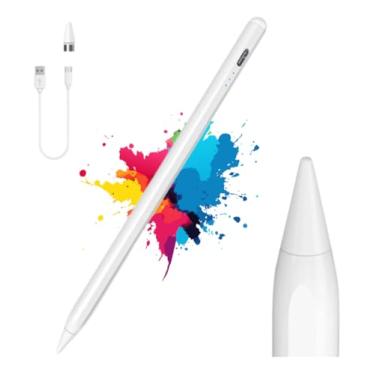 Imagem de Caneta touch Compatível com iPad Air, Pro, Mini. Com Rejeição de Palma, sensor de Inclinação, 1.0mm, Pencil compatível todas gerações 11ª, 10ª, 9ª, 8ª, 7ª, 6ª Marca ALPHIX