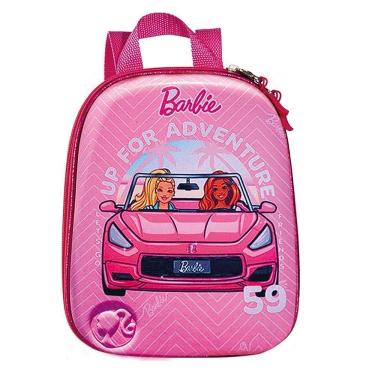 Imagem de Mochila Infantil Costas Com Alças Ajustáveis Menina 3+ Barbie Conversível Tamanho P Cor Rosa