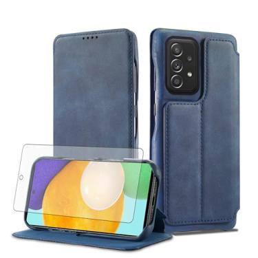 Imagem de Asuwish Capa de celular para Samsung Galaxy A53 5G capa de celular carteira com protetor de tela de vidro temperado e flip couro PU porta-cartão de crédito acessórios A 53 G5 53A SM A536U 6,5