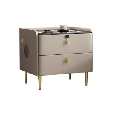 Imagem de Mesa de cabeceira moderna de luxo armário de armazenamento multifuncional moderno prático (grande)