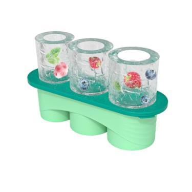 Imagem de Bandejas de Cubos Gelo para Copo Tumbler Compatível com 40Oz Bandeja Tampa e Cesto Freezer Máquina Fácil Encher Soltar Refrescar Bebidas Silicone Qualidade Alimentar Alta Baixa Temperatura Lavavajilla