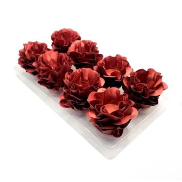 Imagem de Kit Forminhas para Doces Finos Formato Flor Para Festa 40/80/120 Aniversário Batizado Casamento para Festas, Aniversário, Casamento, Batizado e Celebrações(MARSALA,KIT 120 FORMINHAS)