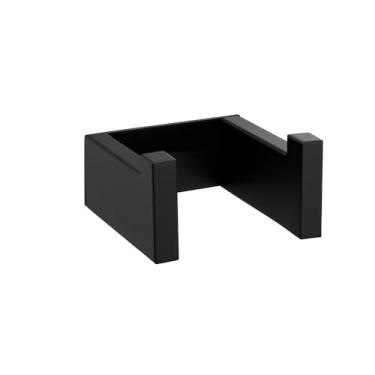 Imagem de Conjunto de acessórios de banheiro preto kit de montagem na parede suporte de toalha de mão suporte de papel higiênico rack de papel roupão gancho trilho, gancho