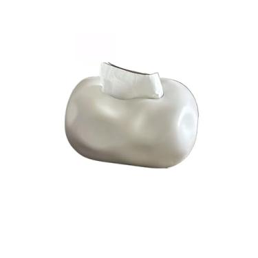 Imagem de Capa de caixa de lenços de cerâmica criativa prática decoração de hotel para casa ornamentos organizador dispensador facial guardanapo (branco)