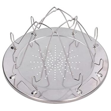 Imagem de Naroote Torradeira Compacta de Aço Inoxidável Dobrável para Fogão de Acampamento, Torradeira Fácil de Limpar para Festa de Churrasco, 6,7 Onças