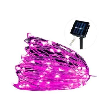 Imagem de Luz De Cordão Solar Para Exterior 300 LED Fada Garland 8 Modos Jardim 