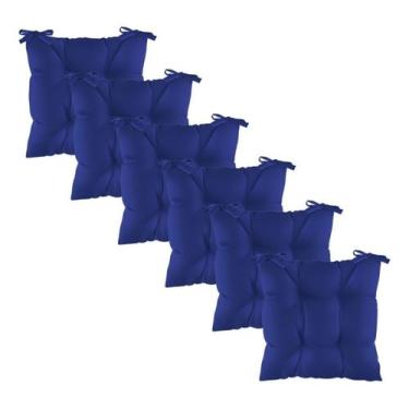 Imagem de Kit 6 Assentos Almofada 4 Furos Futton Cadeira Poltrona Sofa Pallet Fi