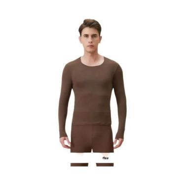 Imagem de Conjunto De Roupa Térmica Masculina Ultrafina Heattech Com Ácido Hialu