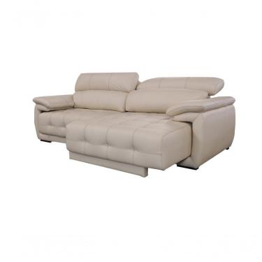 Imagem de Sofá Retrátil E Reclinável De Couro Filipinas 2,40 M Manteiga Pigmentado - Mempra Design