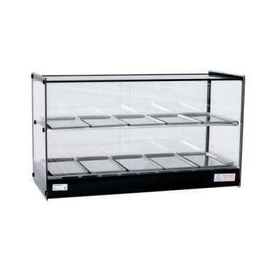 Imagem de Estufa Vitrine Quadrada Dupla Salgados 10 Bandejas Evr Titã