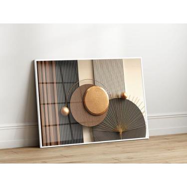 Imagem de Quadros Decorativos com Moldura Acrilico Cristal  Madeira 3D Abstrato 