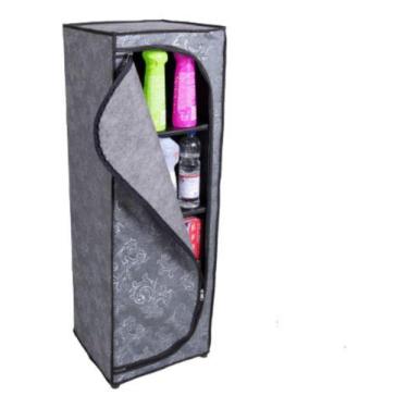 Imagem de Sapateira Organizador Multiuso material sintético Zíper 4 Prateleiras 