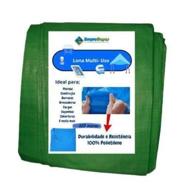 Imagem de Lona Polietileno 6X4 Grossa 300 Micras Multiuso Verde - Plástica Acamp