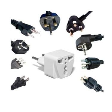 Imagem de Adaptador Tomada Benjamin Brasil 2 Pinos Padrão x UK Americana 10A Via