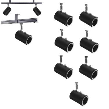 Imagem de Kit 7 Spot Trilho Perfilado Eletro calha Par20 Bulbo OL8