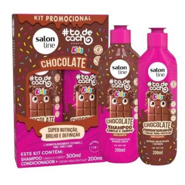 Imagem de Kit Salon Line To De Cacho Kids Shampoo Condicionador, Chocolate