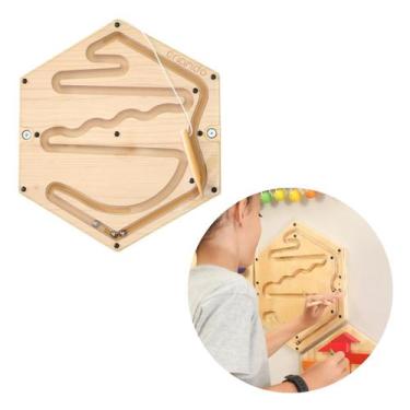 Imagem de Painel Sensorial Colmeia Labirinto Brinquedos Educativos Inclusão Pain