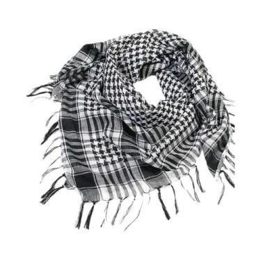 Imagem de Cachecol Tático Unissex Leve E Respirável Com Estampa Xadrez Para Moda