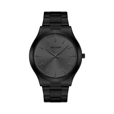 Imagem de Relógio Masculino Minimalista De Quartzo Em Aço Inoxidável Para Negóci