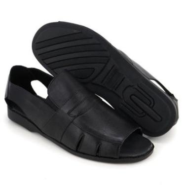 Imagem de Sandália Masculina Couro Macia Confortável-Masculino