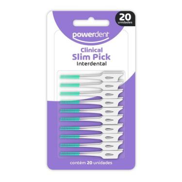 Imagem de Escova Interdental Slim Pick 20 Unidades PowerDent  Limpeza Entre Dent