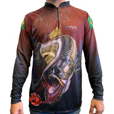 Imagem de Camisa de Pesca Proteção Solar UV Traíra - Oficial da Pesca-Unissex
