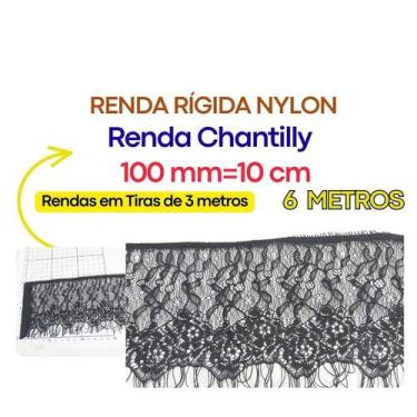 Imagem de Renda Rígida Poliamida 20mm 37mm 50mm 100mm Várias larguras Nylon RNyl