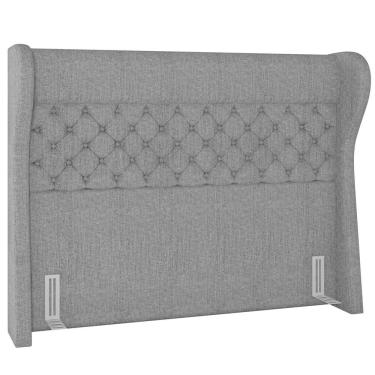 Imagem de Cabeceira Cama Box Casal King 195cm P05 Madrid Cinza Escuro