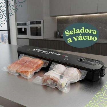 Imagem de Máquina Seladora A Vácuo Portátil Automática Doméstica Preto 127V - FL