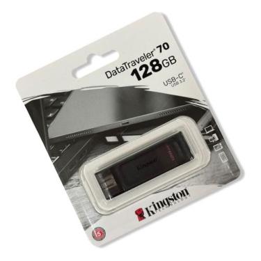 Imagem de Pen Drive Kingston Datatraveler 70 Usb 3.2 Tipo C - 128gb