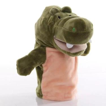 Imagem de Jacaré Fantoche Pelúcia De Mão Animais Infant 25cm Crocodilo - WB Pelu