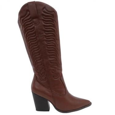 Imagem de Bota Country em Couro Pele Natural 2428, Marrom, 37