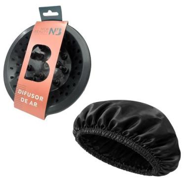 Imagem de Kit Difusor Universal Secador Cachos + Touca Cetim Profissional Defini