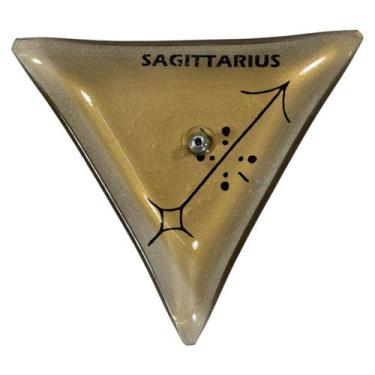 Imagem de Incensário Signos Zodíaco Porta Incenso Vidro Triângulo 13cm - M3 Deco