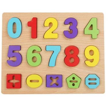 Imagem de Brinquedo Educativo de Madeira Pedagógico - Alfabeto ou Números - ARK 
